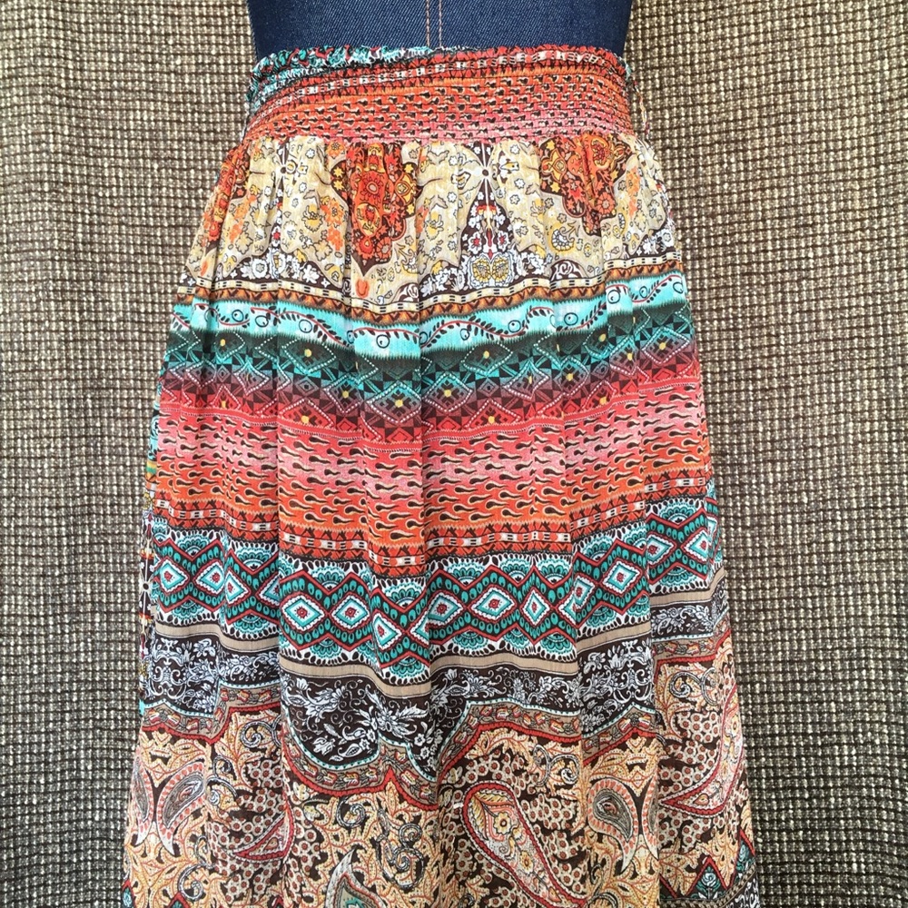 Bohemian maxi skirt